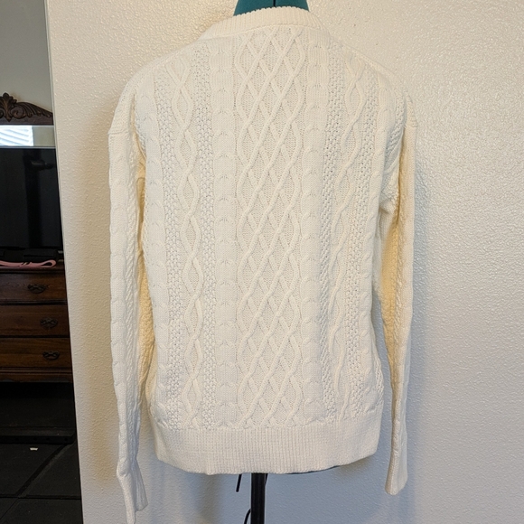 J.Crew Medium Cotton Cable Knit Sweater - Cream - Picture 4 of 9